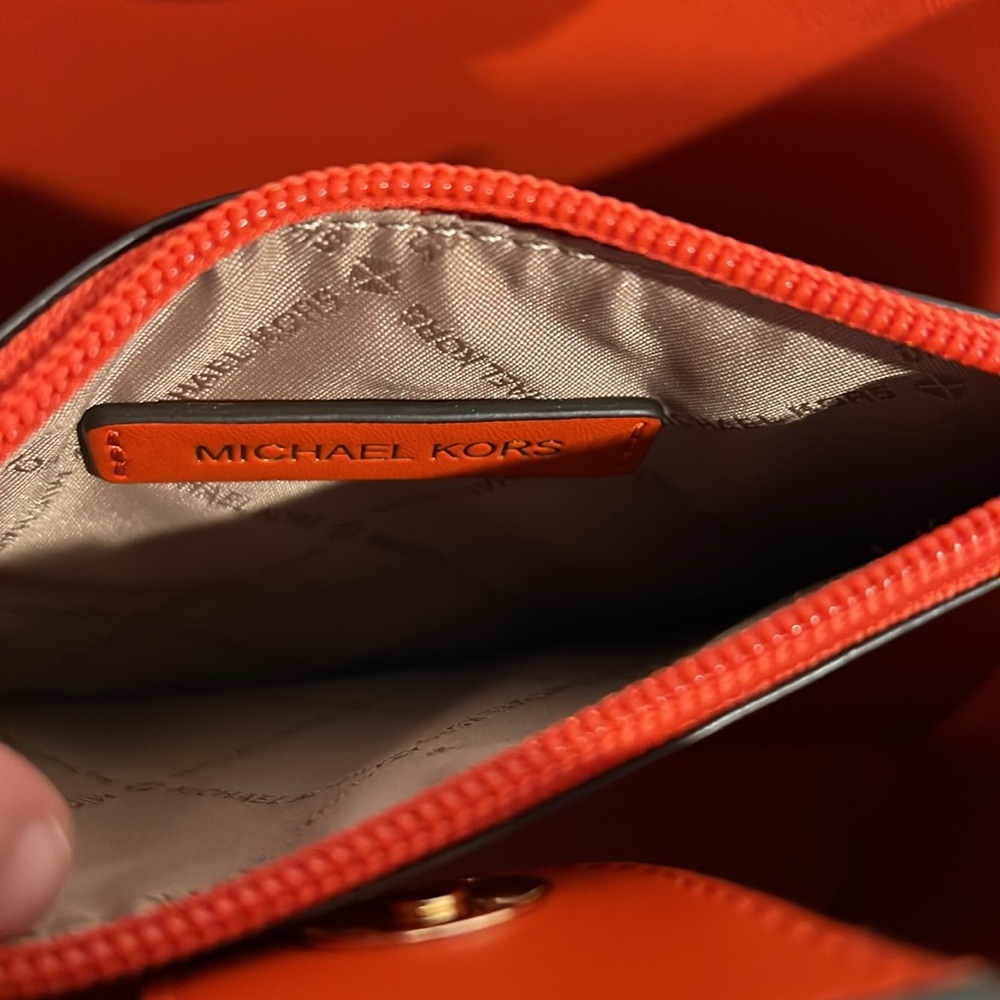 Michael Kors Orange Shoulder Bag with Saffiano Leather NWOT - Picture 11 of 13